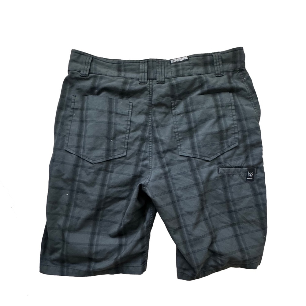 Metal Mulisha Dark Plaid Shorts - Picture 2 of 6